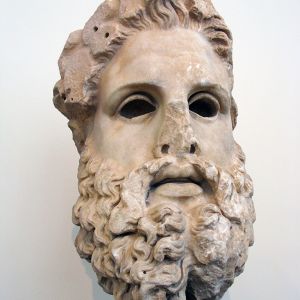 Aigeira Colossal Head Of A Statue Of Zeus. Marble. Second Half Of The 2nd C. BC 3470806199b